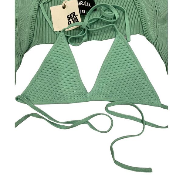 SER.O.YA Dahlia Set Top and Shrug in Green.Size XS - Picture 12 of 14